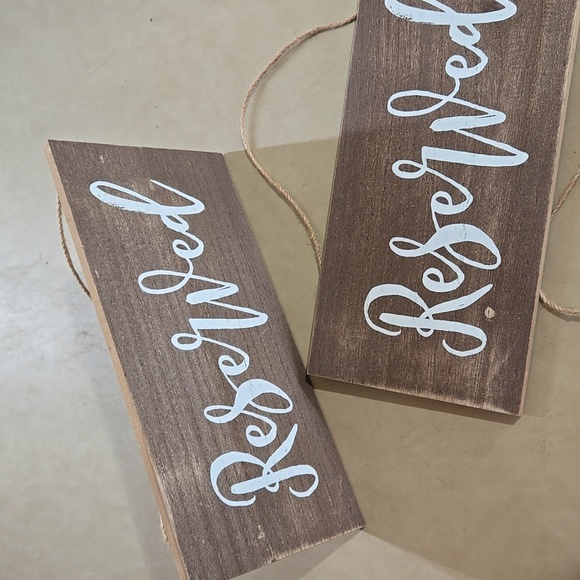Rustic Brown Reserved Signs - Picture 3 of 3